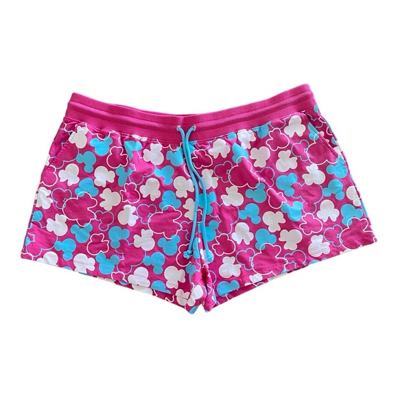 Disney Mickey Minnie Mouse Disneyland Pink Shorts Size 2X with Pockets - Picture 1 of 3